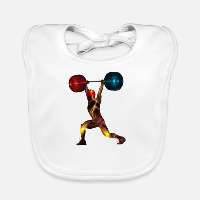 Weightlifting Organic Baby Bibs