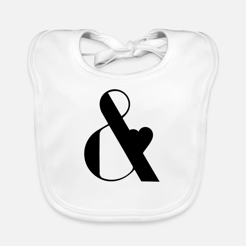 And sign design black Organic Baby Bibs