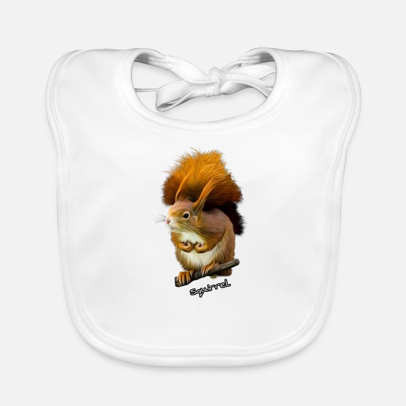 Squirrel, squirrel, sweet squirrel Organic Baby Bibs
