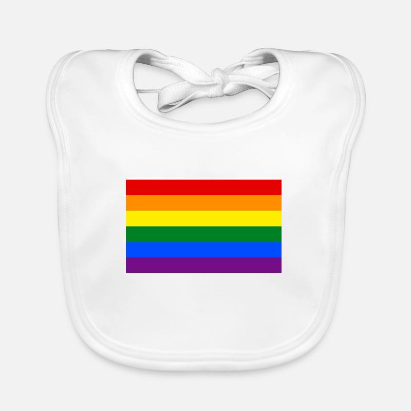 Rainbow flag Organic Baby Bibs