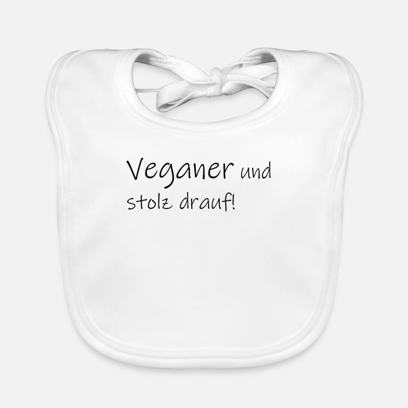 Végans et fiers de ça - Bavoir bio Bébé - blanc