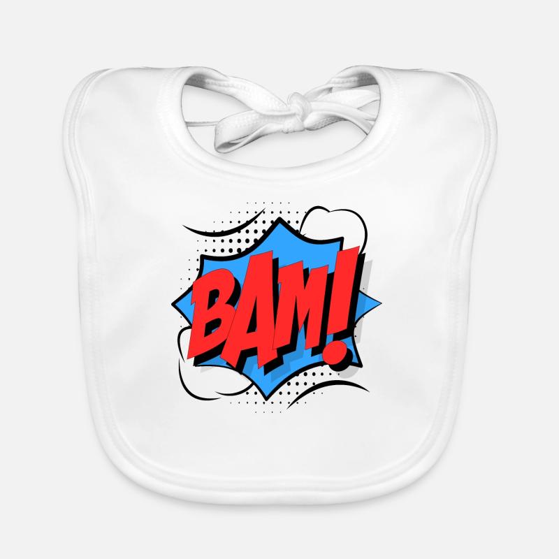 BAM! - Bavoir bio Bébé - blanc