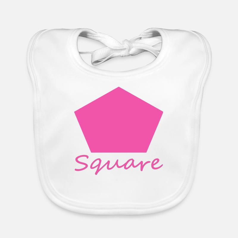 Wrong Pink Square Organic Baby Bibs