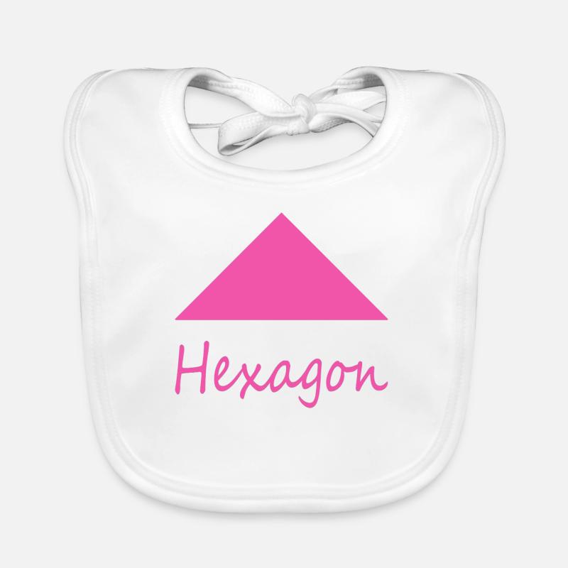 Wrong Hexagon Shape Organic Baby Bibs