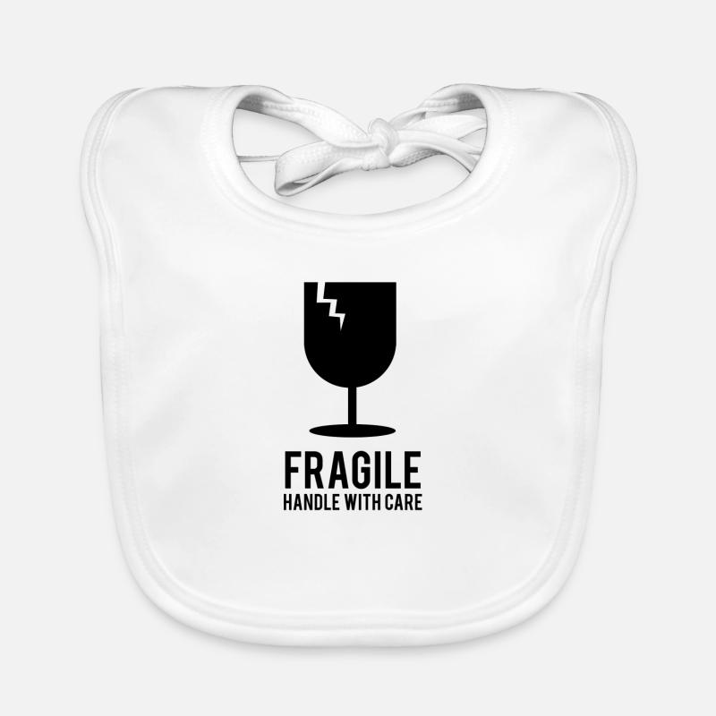 Poignée fragile avec soin Bavoir bio Bébé