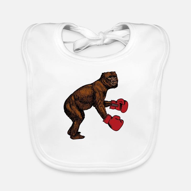 Gants de boxe singe boxe cadeau gorille Bavoir bio Bébé