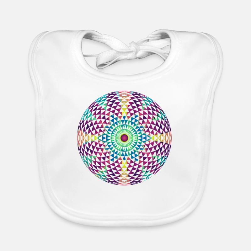 Mandala - Bavoir bio Bébé - blanc