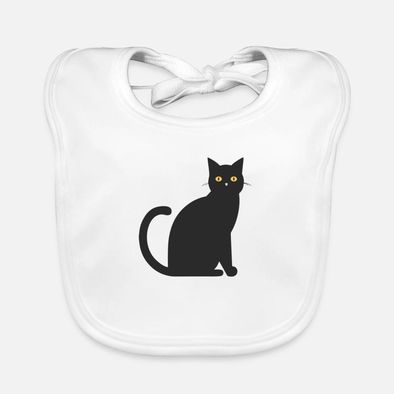 chat noir Bavoir bio Bébé