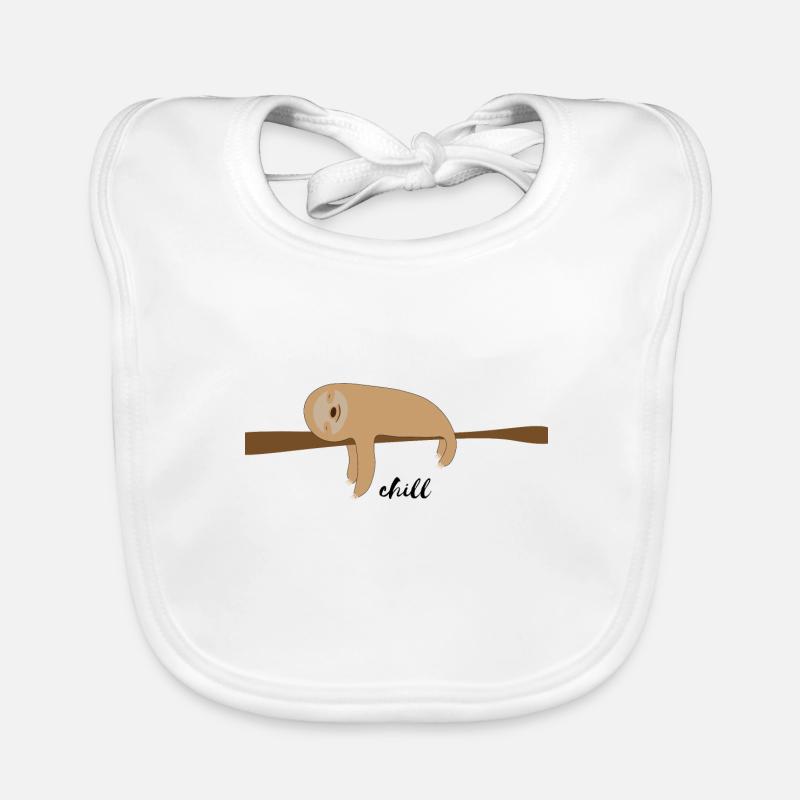 sloth chill sloth Organic Baby Bibs