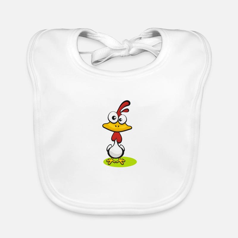 Canard drôle - Bavoir bio Bébé - blanc