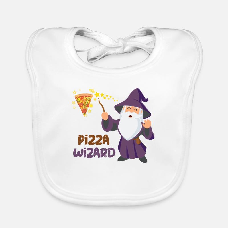 PIZZA WIZARD Organic Baby Bibs
