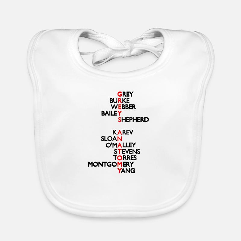 Grey's Anatomy Cast Organic Baby Bibs