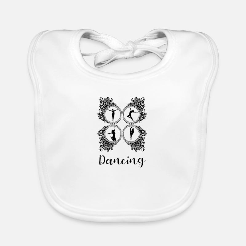 Dance - Organic Baby Bibs - white