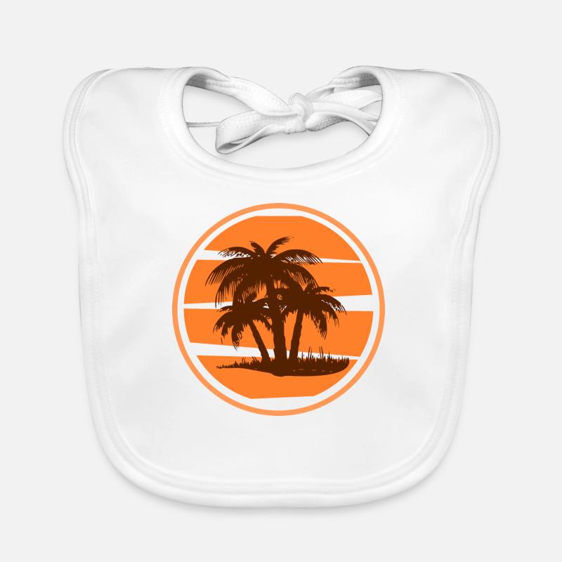 Palm trees Organic Baby Bibs