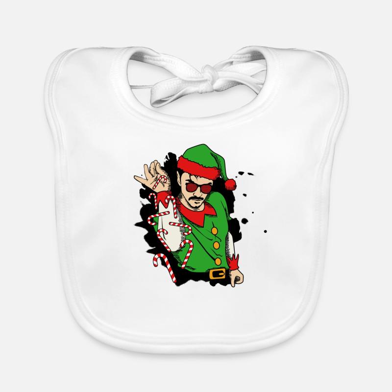 saltbae SANTA ELF Organic Baby Bibs