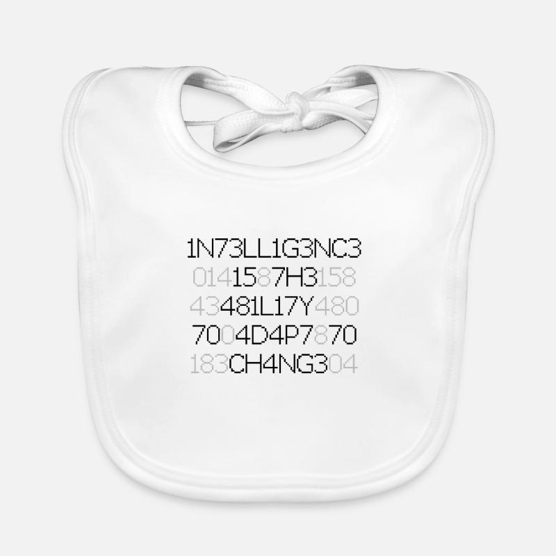 Intelligence is the ability to adapt to change Organic Baby Bibs