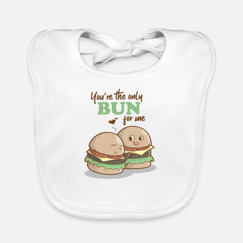 Doux cadeau Saint Valentin Burger drôle Bavoir bio Bébé