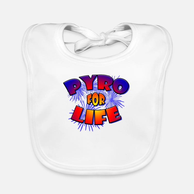 Pyro for life firework Feux d’artifice Bavoir bio Bébé