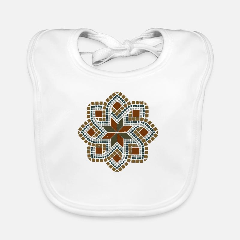 Mosaïque - Bavoir bio Bébé - blanc