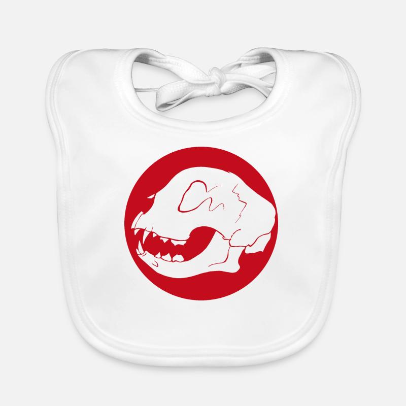 cat red white Organic Baby Bibs