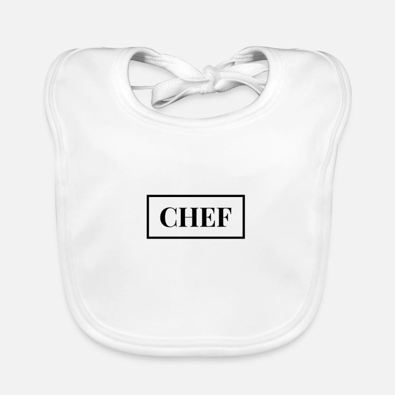 Chef - Chef - Chef - Organic Baby Bibs - white