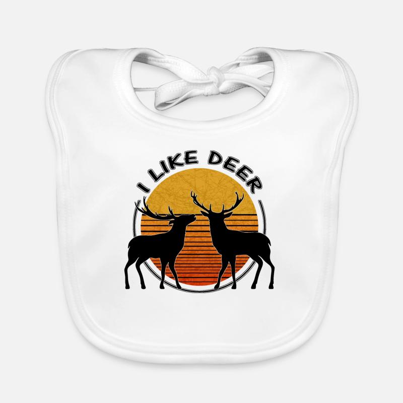 Deux cerfs Bavoir bio Bébé