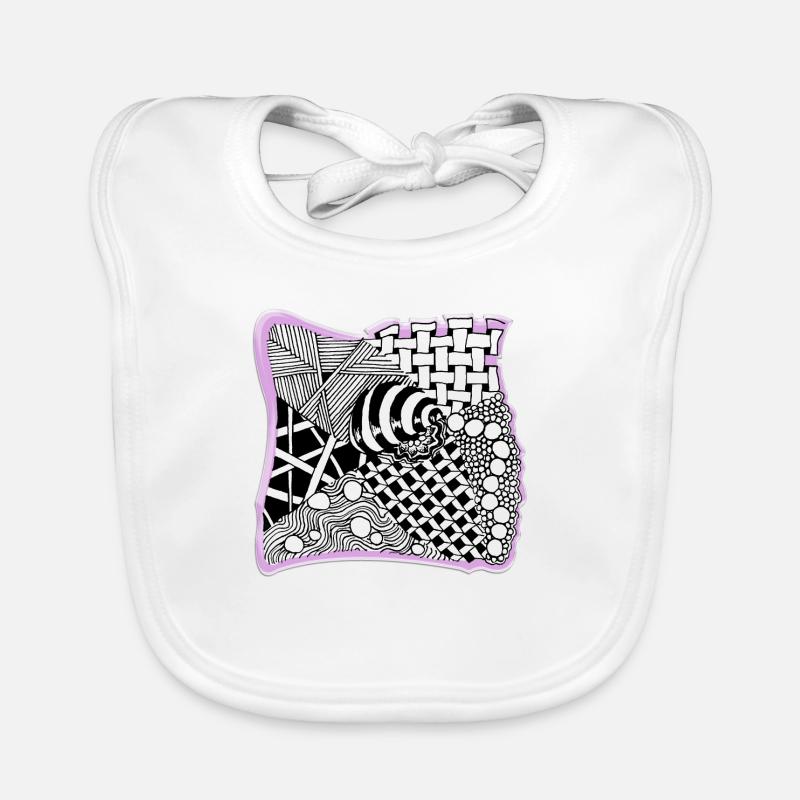 Zentangle pattern patterncontest Organic Baby Bibs