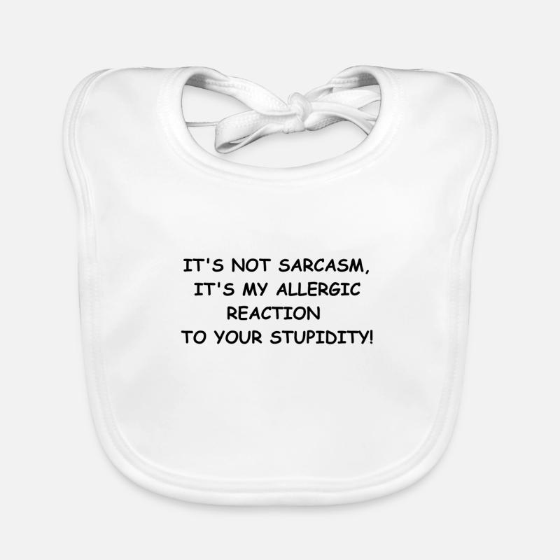 sarcasm - Baby Bio-Lätzchen - Weiß