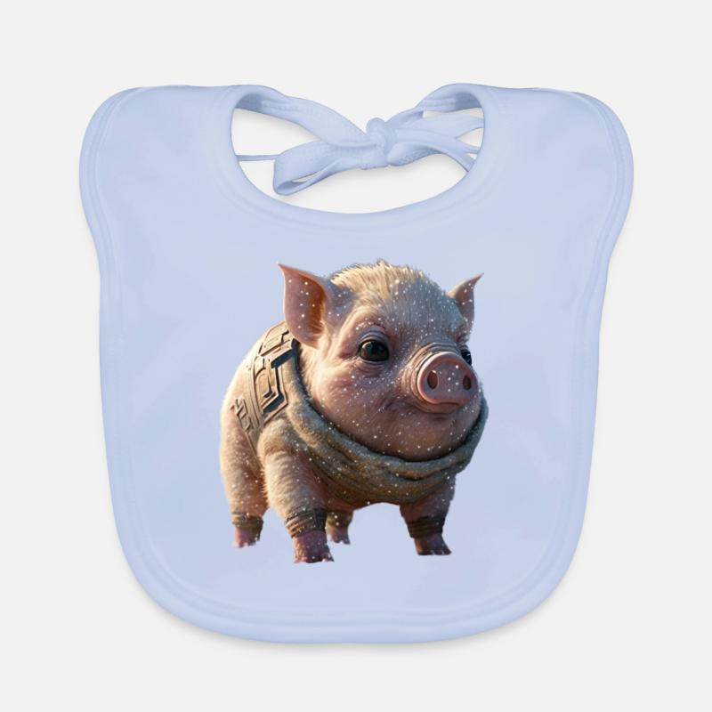 Cochon de l’espace doux Bavoir bio Bébé