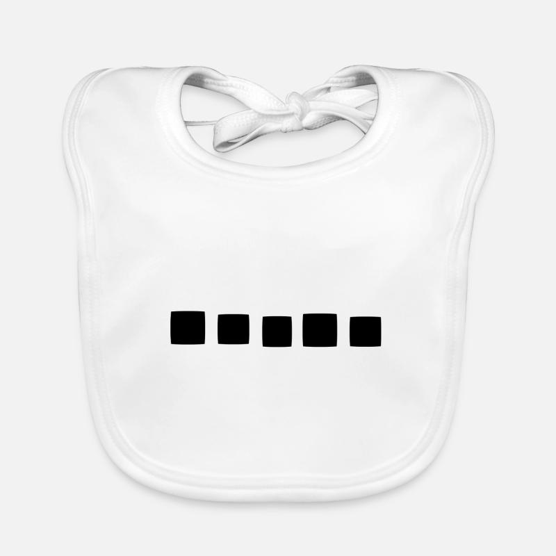 Formes d’icônes carrées carrées Bavoir bio Bébé