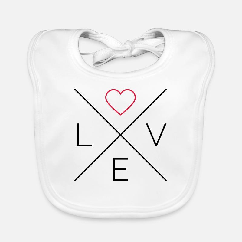LOVE <3 Compass Bavoir bio Bébé