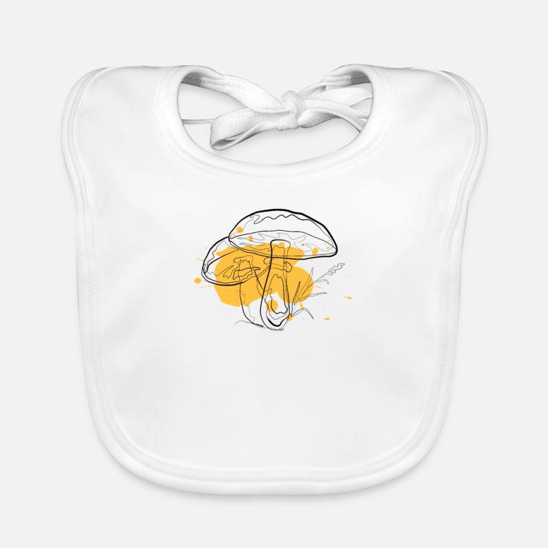 Champignon | un dessin au trait Bavoir bio Bébé