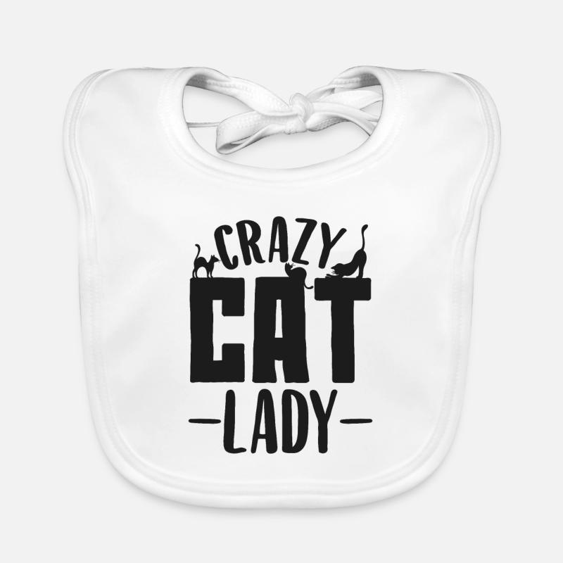cat lady Organic Baby Bibs