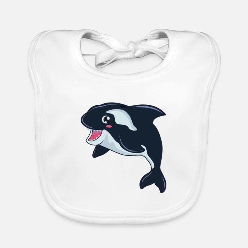 Orca whale Organic Baby Bibs