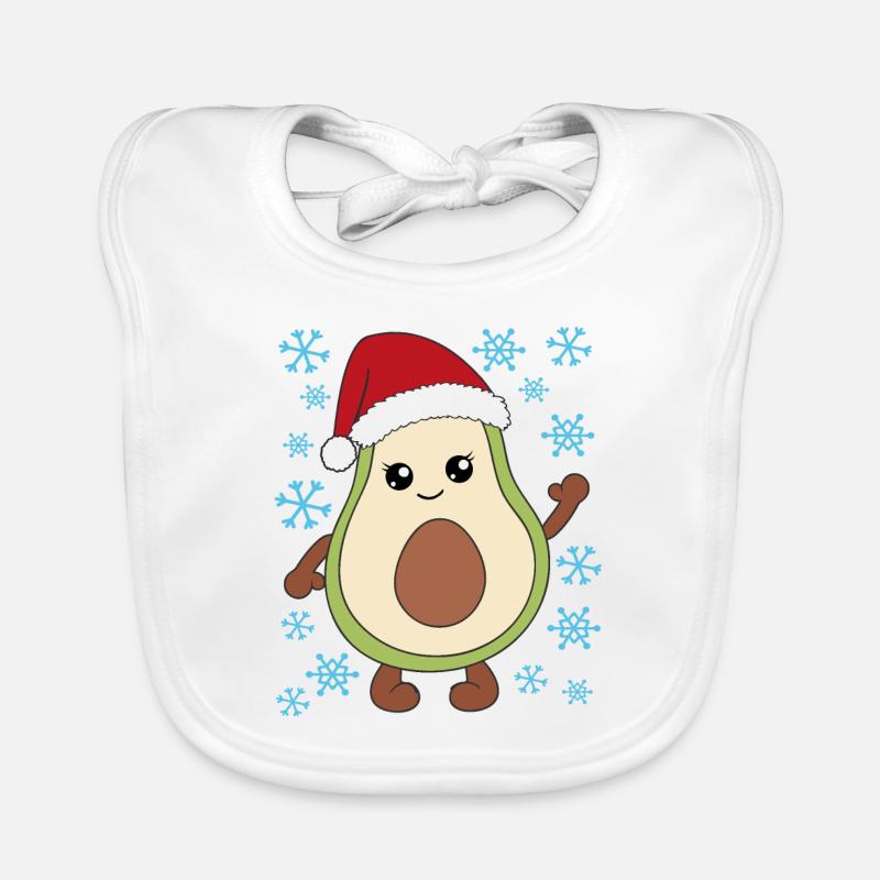 Avocado Weihnachten Geschenk Weihnachtsgeschenk Baby Bio-Lätzchen