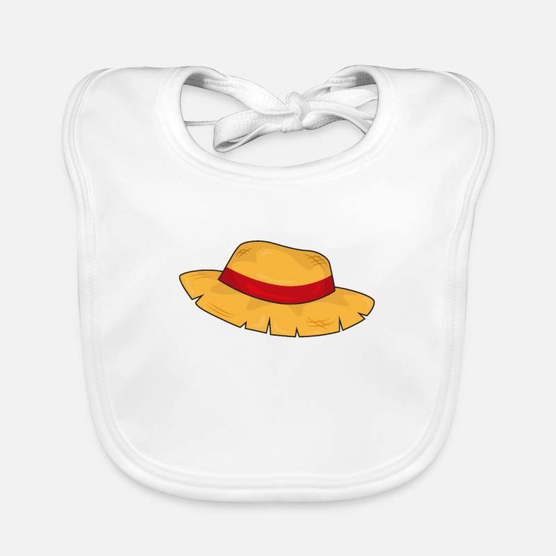 Straw hat farmer farmer Organic Baby Bibs
