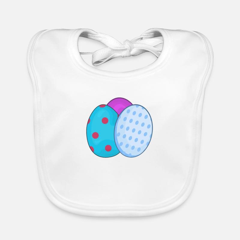 Oeufs de pâques de pâques Bavoir bio Bébé
