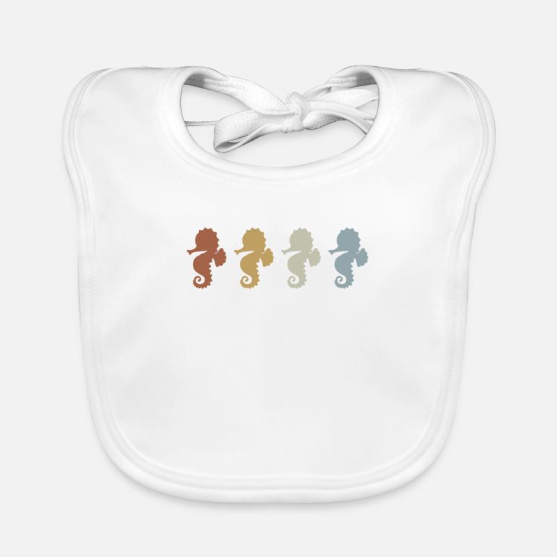 Seepferdchen Seepferd vintage Baby Bio-Lätzchen