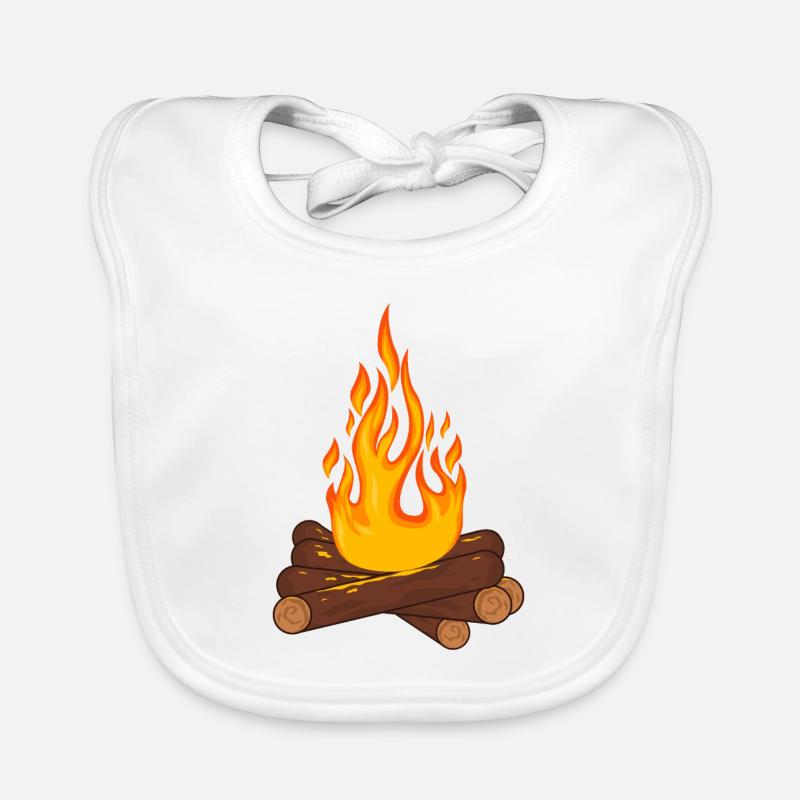 Feu de camp Feu Camping Bavoir bio Bébé