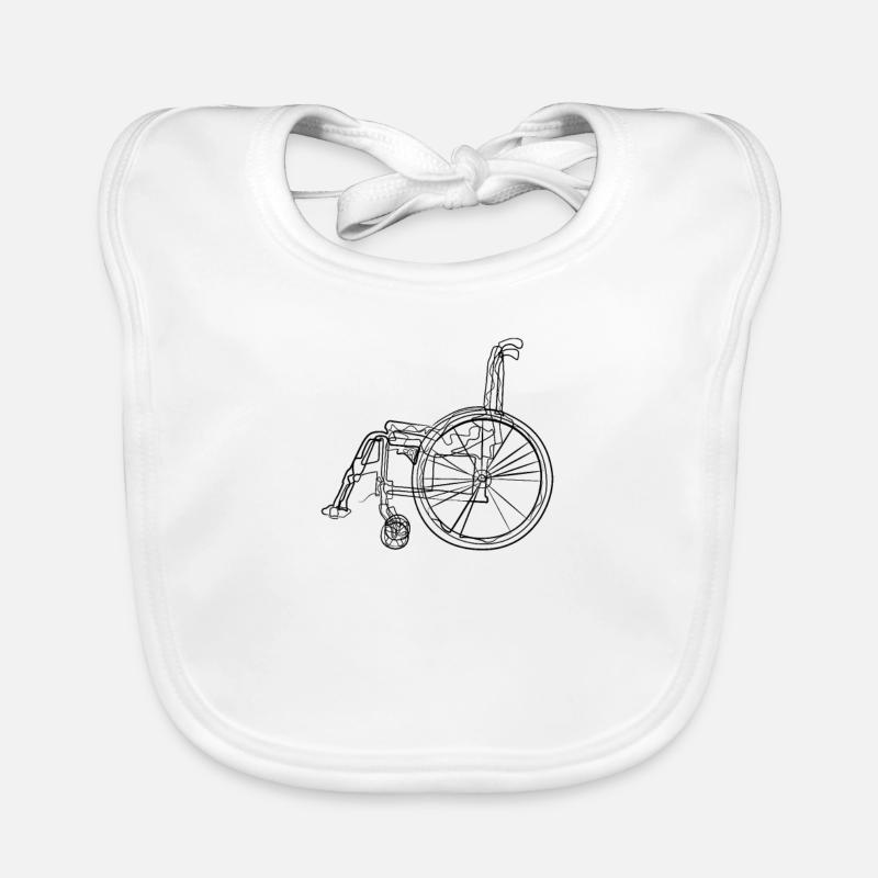 Fauteuil roulant - one line drawing Bavoir bio Bébé