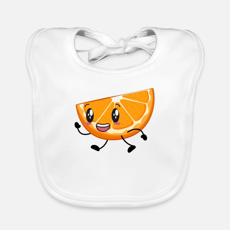 Orange Bavoir bio Bébé