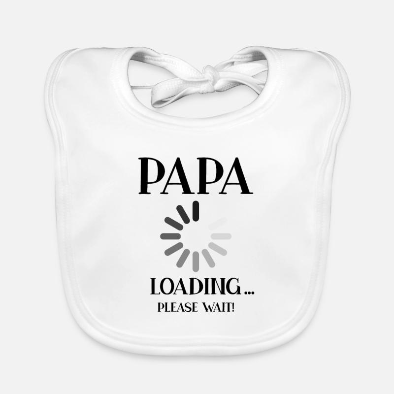 Papa Loading ... Schwangerschaft Baby Bio-Lätzchen