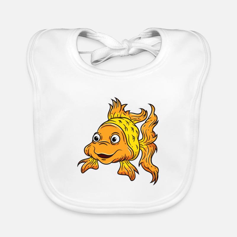 Poisson poisson rouge Bavoir bio Bébé