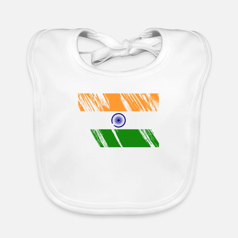 Drapeau de l’Inde Bavoir bio Bébé