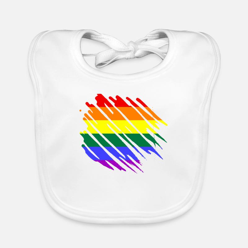 LGBT Regenbogenfahne Baby Bio-Lätzchen