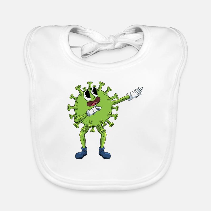 Dabbing Virus Organic Baby Bibs