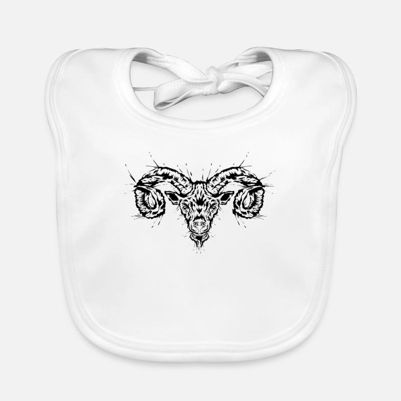 Steinbock - Baby Bio-Lätzchen - Weiß
