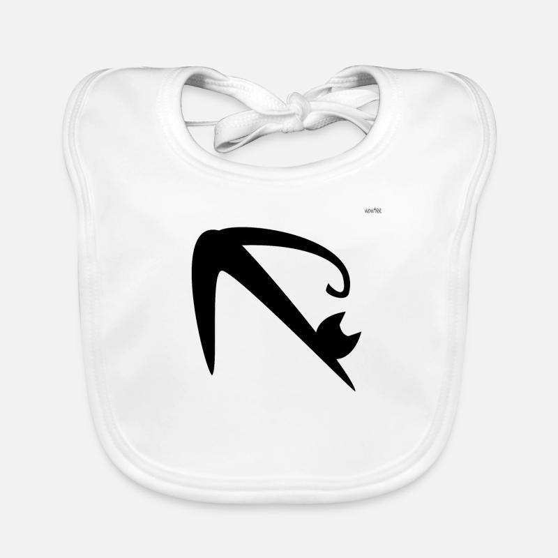Black cat #2 Organic Baby Bibs