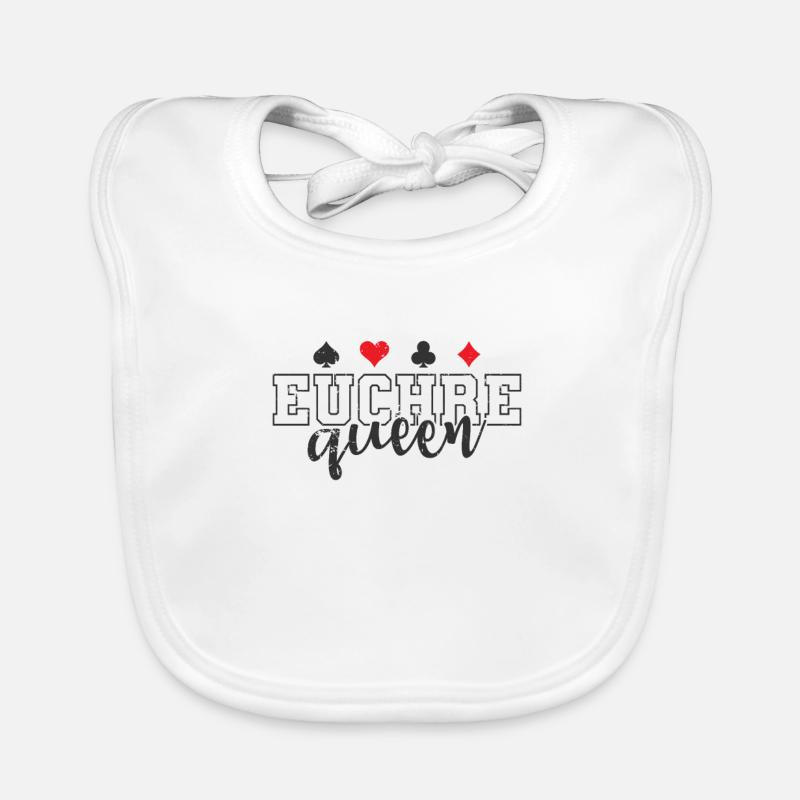 Euchre Queen Card Playing Cards Organic Baby Bibs