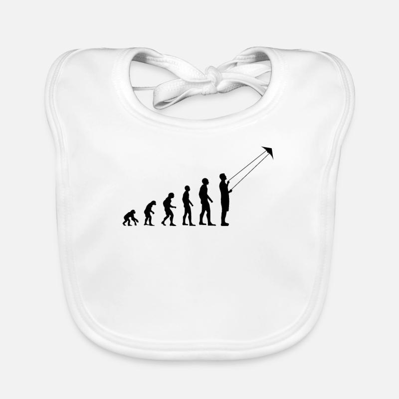 Drachenfliegen Evolution Drachensteigen Geschenk Baby Bio-Lätzchen